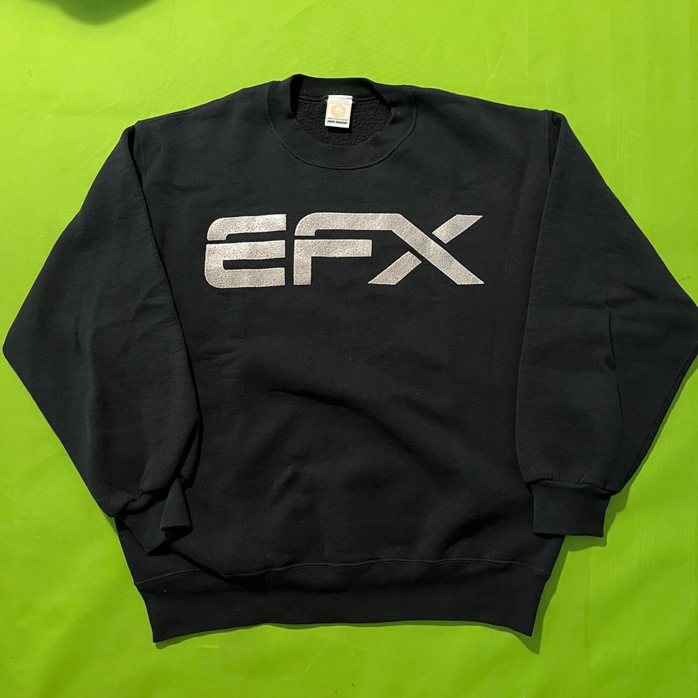 Vintage MGM Grand EFX Las Vegas Show Sweatshirt Black Silver Large 90s Crewneck